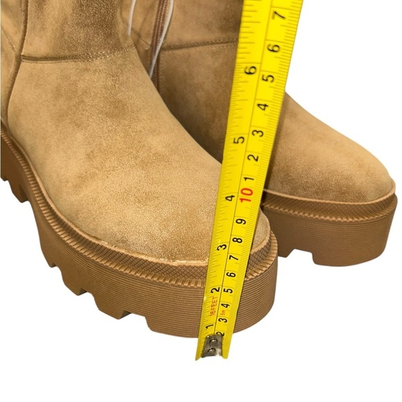 SM NEW YORK Women's Tan Ankle platform Boots size 8 Medium - Picture 8 of 10